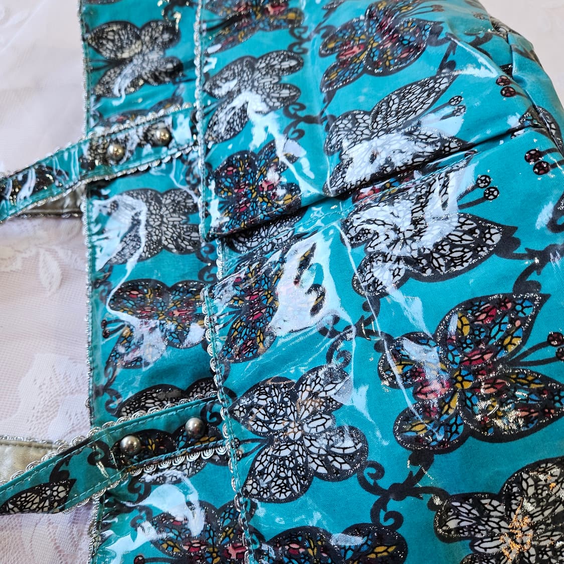 나비 프린트 토트&숄더백 상품이미지8