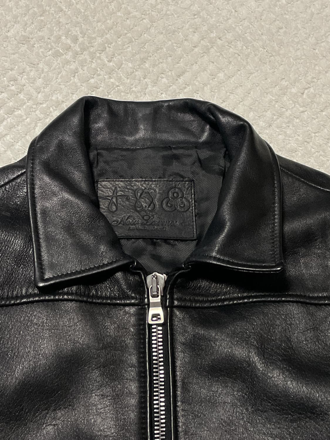 [48] 느와르 라르메스 웨스턴 무드 램스킨 양가죽 바이커 레더 자켓 상품이미지4