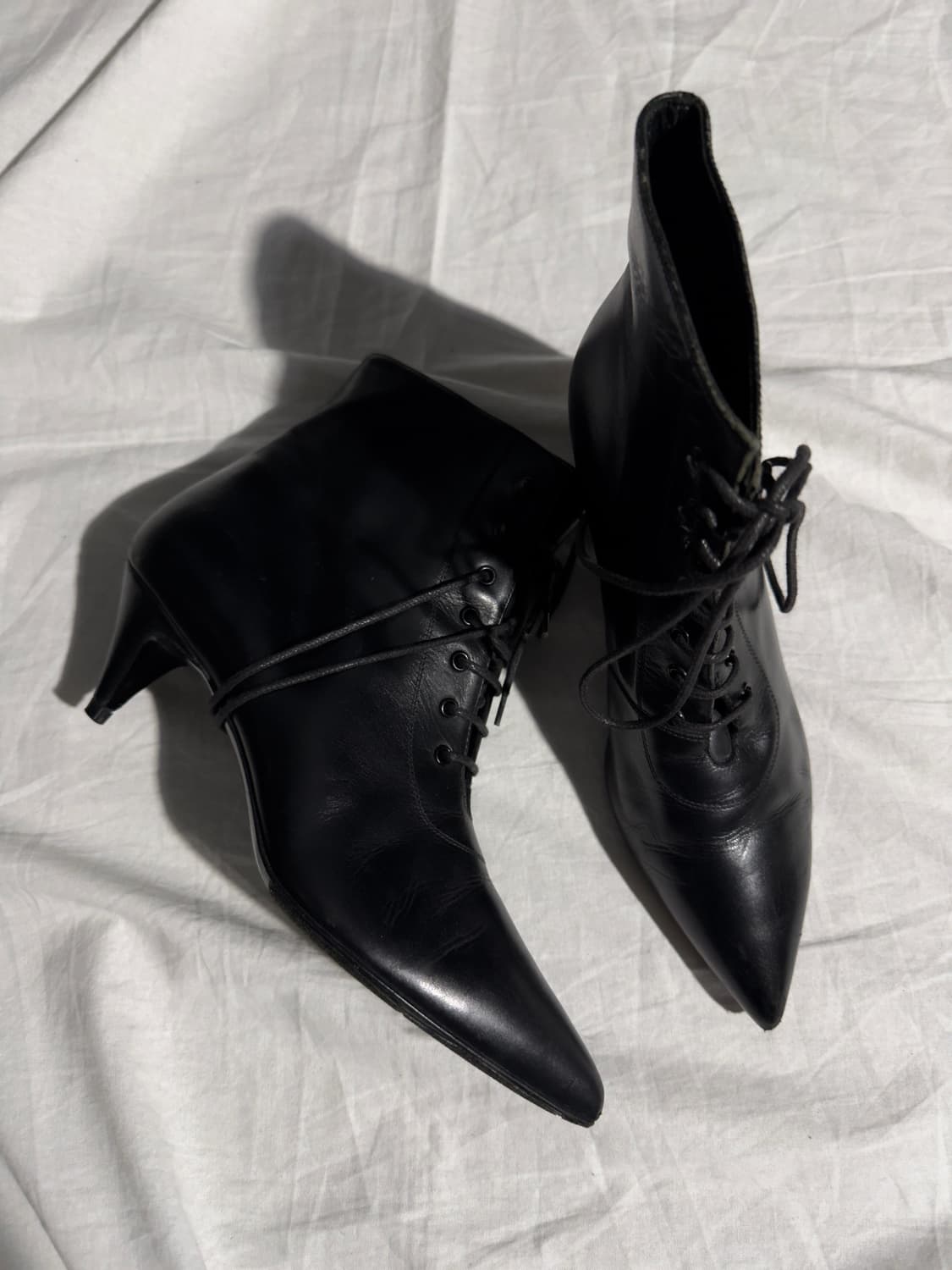 생로랑 14ss 에디슬리먼 샬롯 레이스업 부츠 상품이미지1