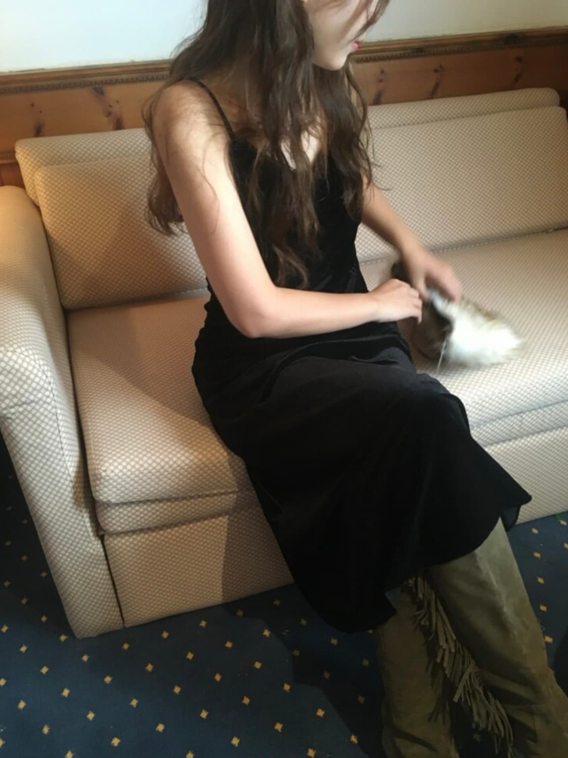 오트앤드 클래식 벨벳 원피스 상품이미지4