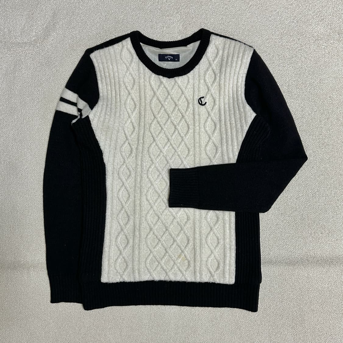 캘러웨이 여성 배색 니트 상품이미지1