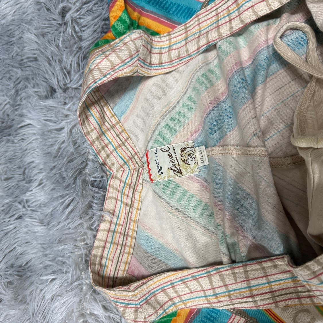 디젤  비스코스 에스닉 원피스 여성 XS사이즈 백화점택  상품이미지4