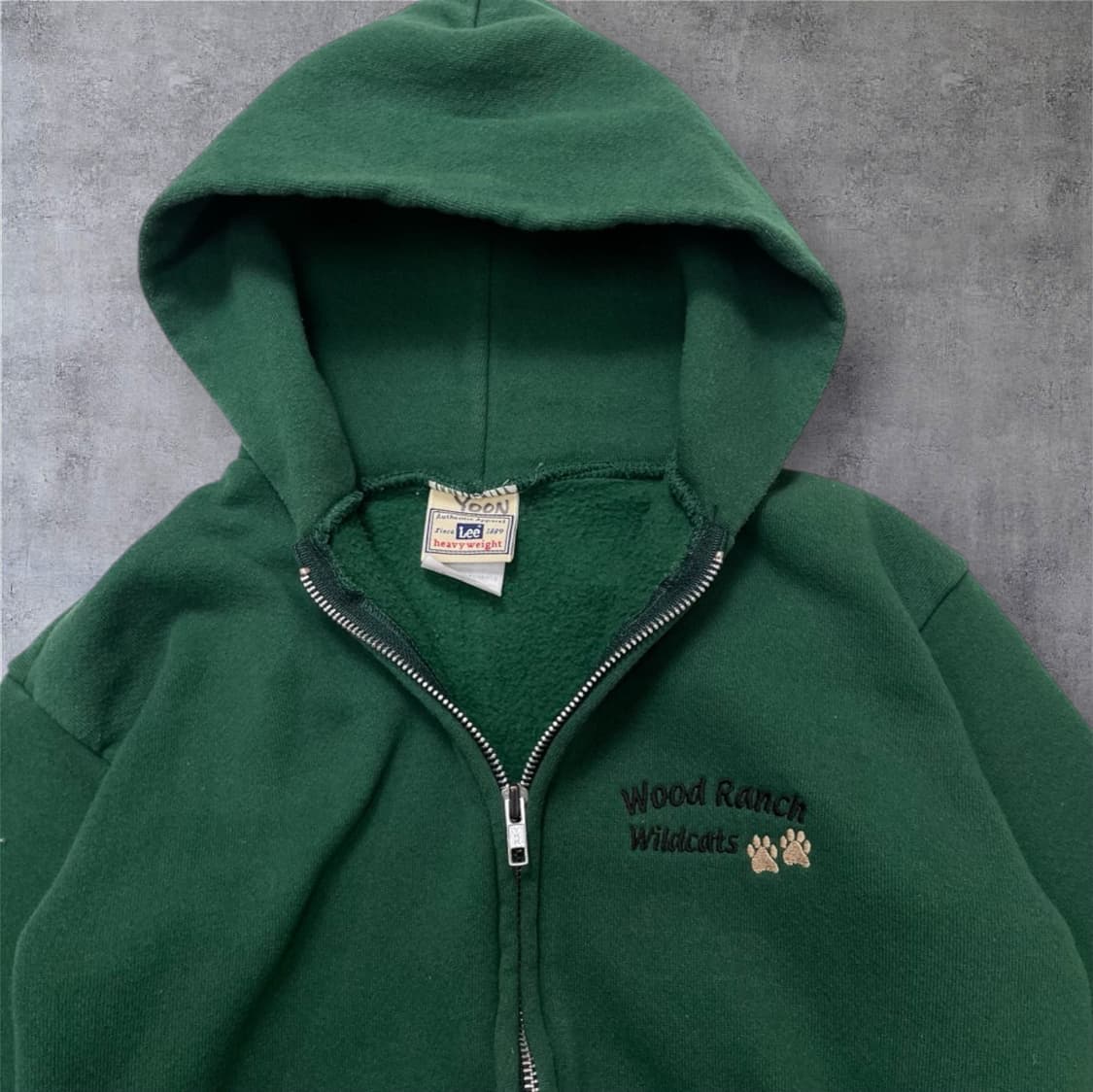 리 Lee 그린 90s 헤비웨이트 기모 후드집업 M 상품이미지3