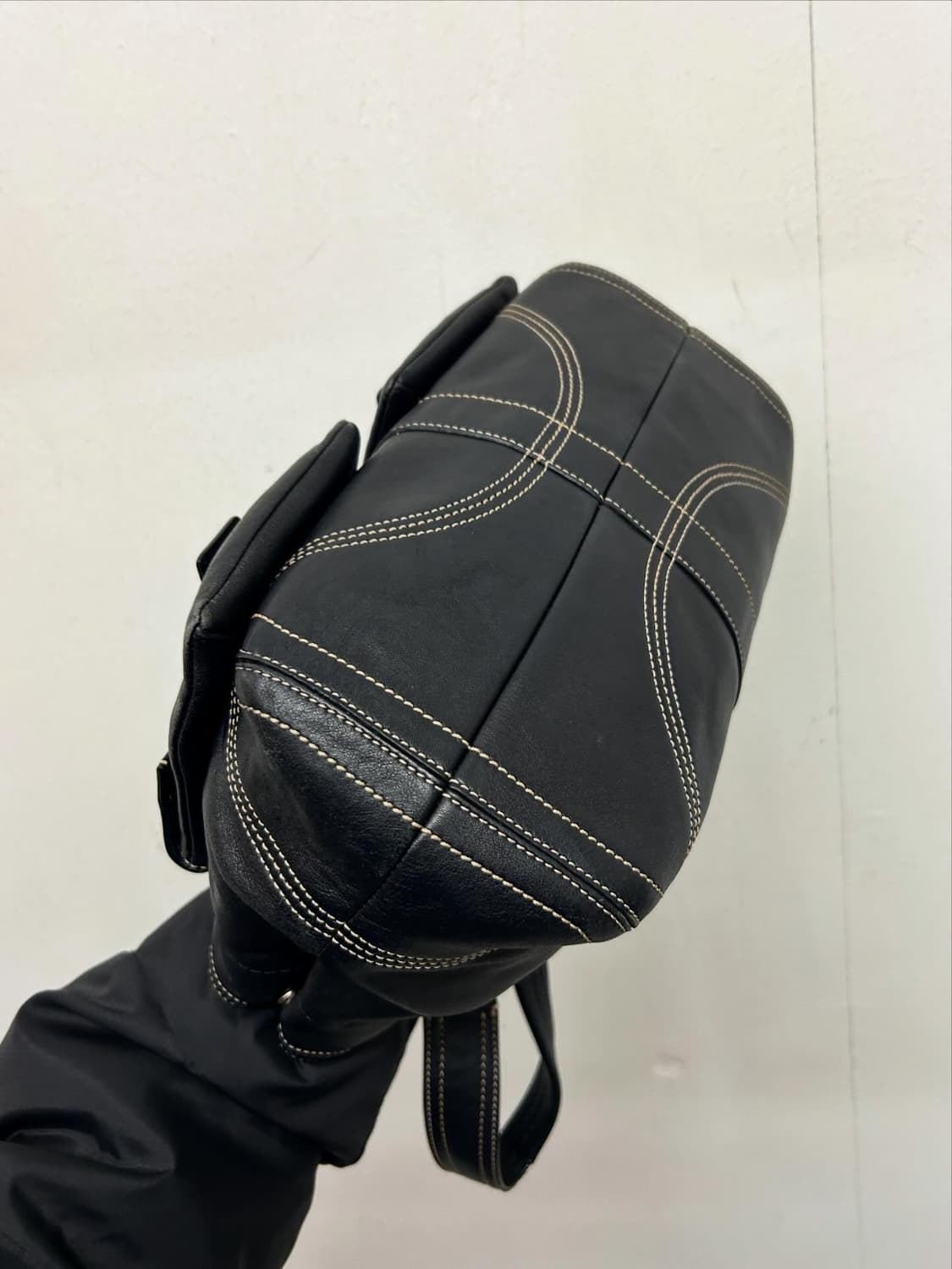 빈티지 코치 블랙 레더 토트백 상품이미지5