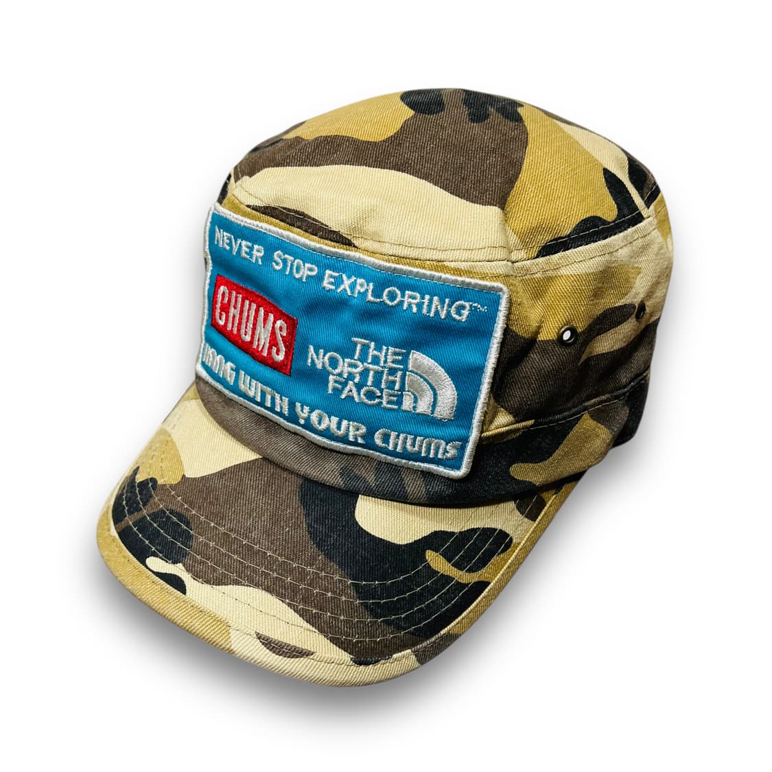 첨스 x 노스페이스 카모플라쥬 패턴 빈티지 군모 볼캡 상품이미지2
