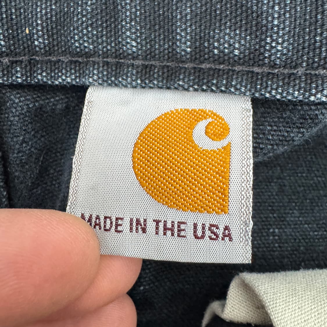 칼하트 OG 더블니 블랙 덕캔버스 하드 페이딩 카펜터 와이드 워크팬츠 상품이미지7