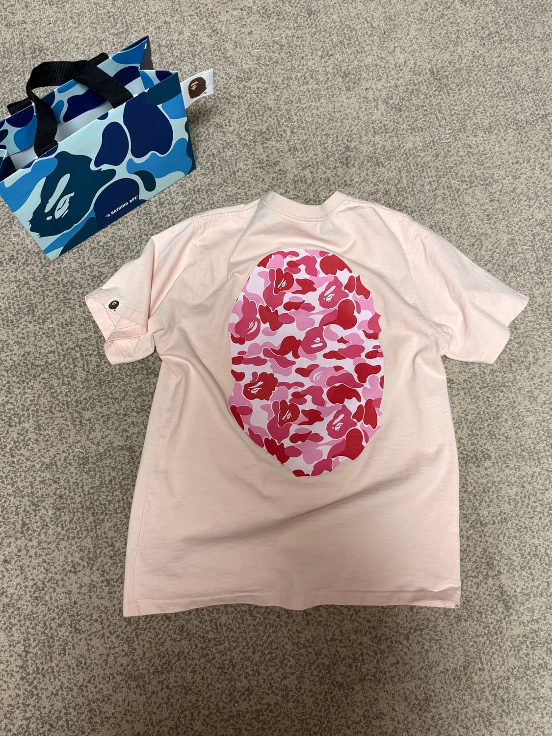 BAPE ABC CAMO BIG APE HEAD TEE PINK M 상품이미지3