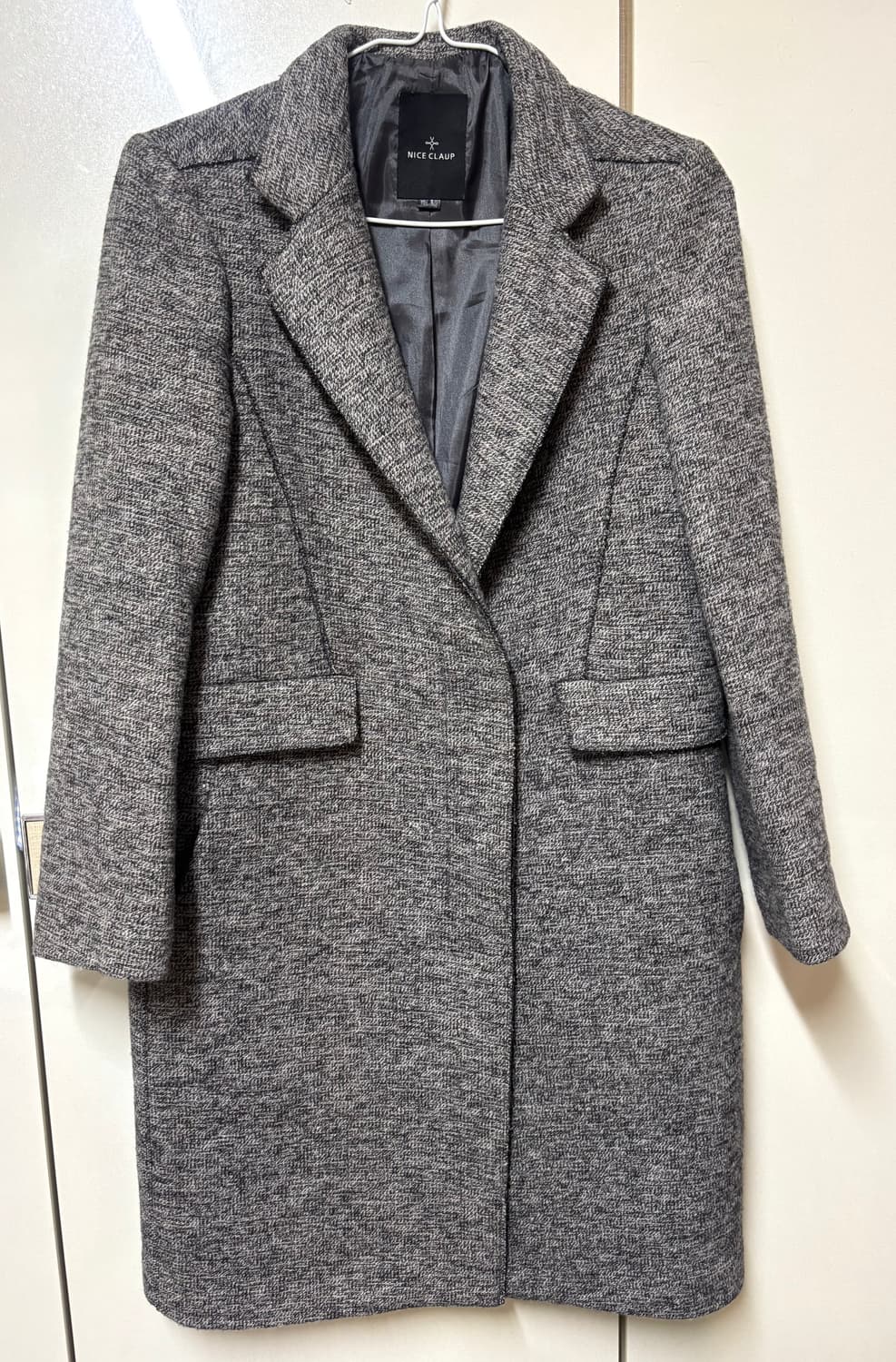 나이스클랍 회색 모직 코트 M 55 상품이미지1