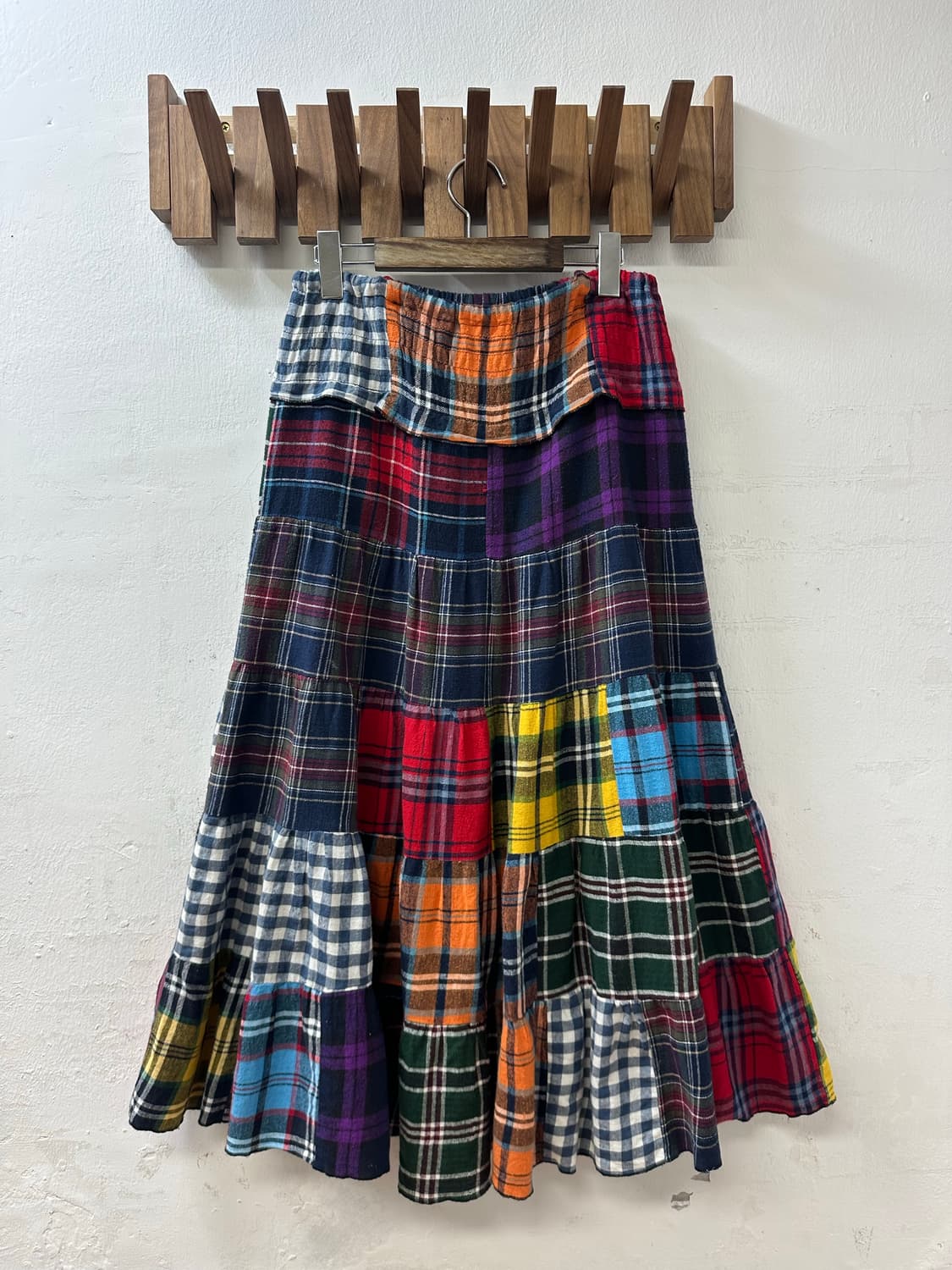 일본빈티지 체크 패치 2way 스커트 원피스 상품이미지6