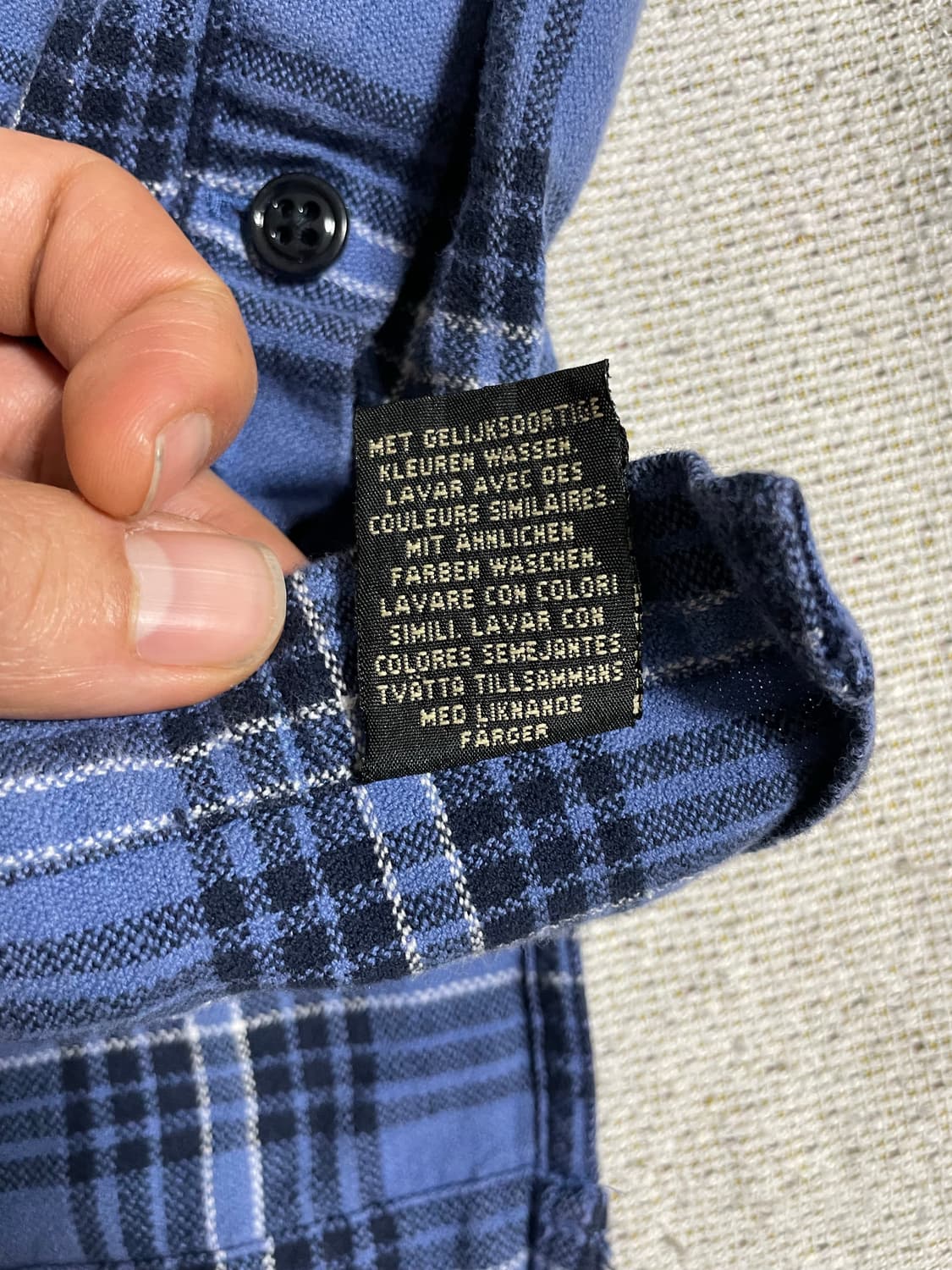 RRL 블루 플란넬 셔츠(M) 상품이미지5