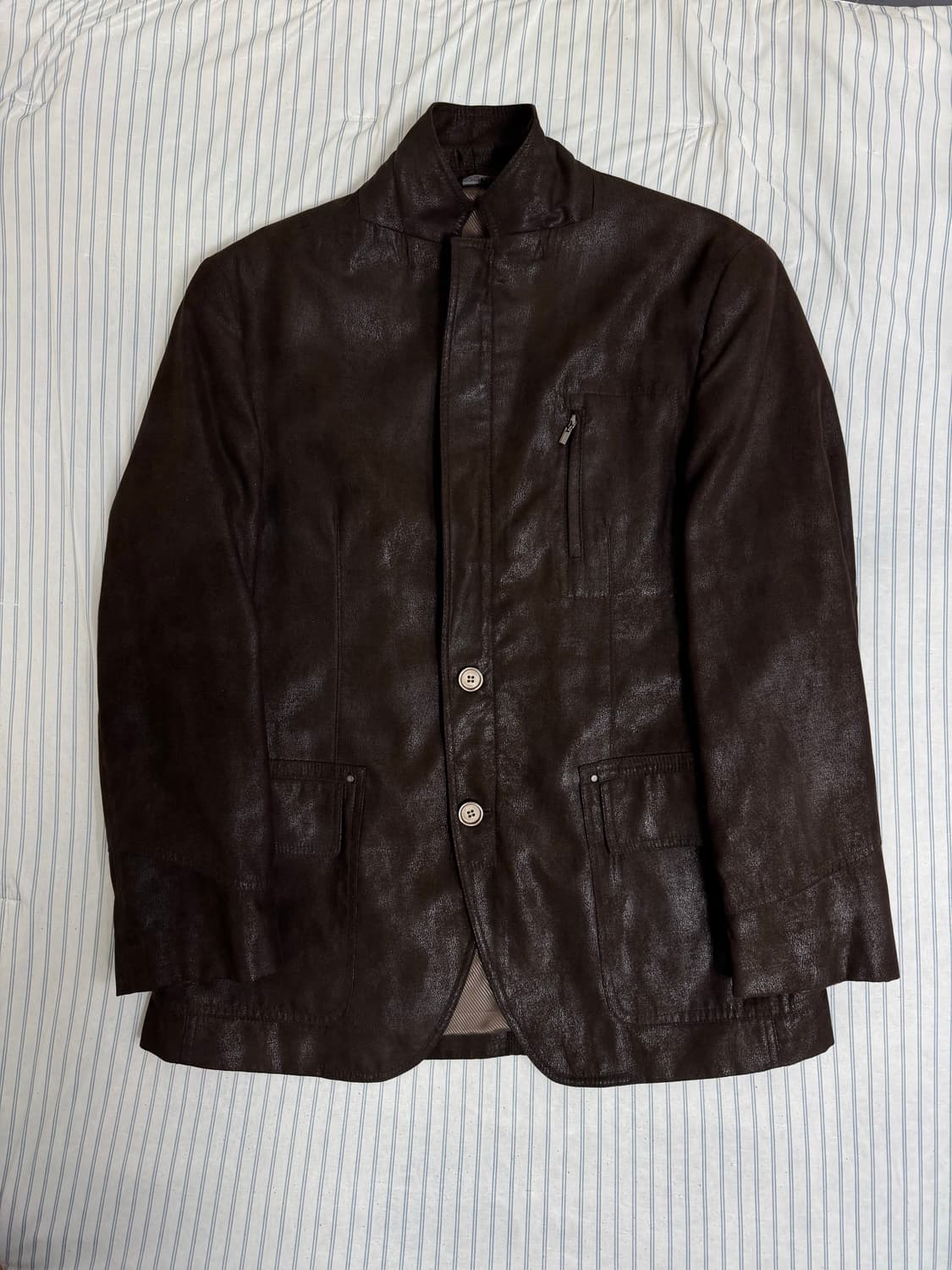 차이나카라 레더 블레이져 자켓 상품이미지1