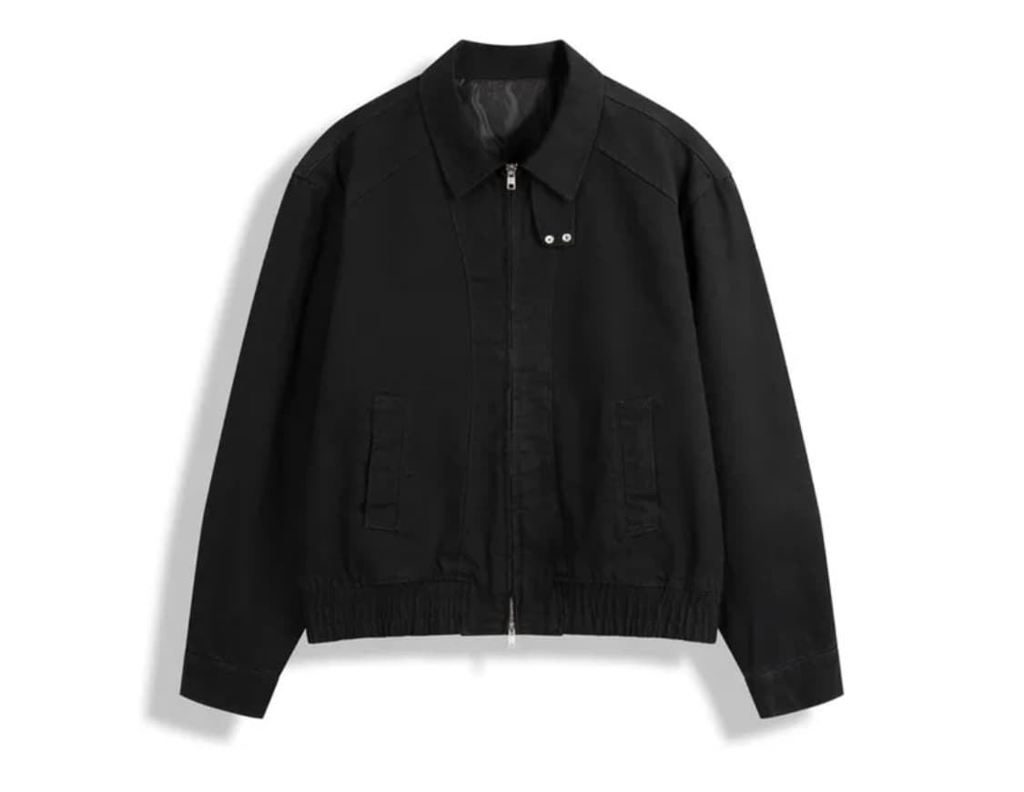 [데일리룸X알리스] 페이디드 그레인 코튼 블루종 자켓 [빈티지블랙] 상품이미지1
