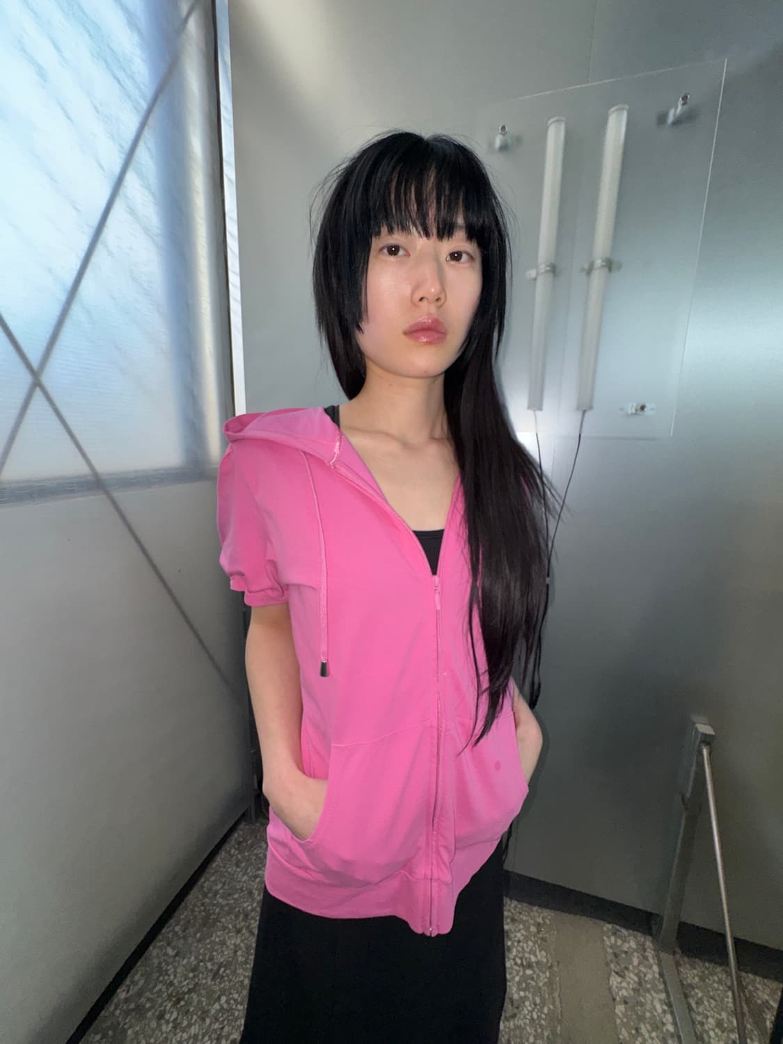 pink hooded T 상품이미지3