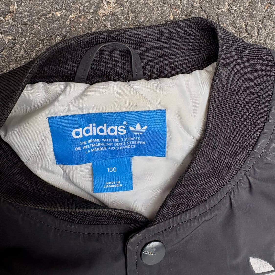 아디다스 자수 블루종 면 코치자켓 L 상품이미지6
