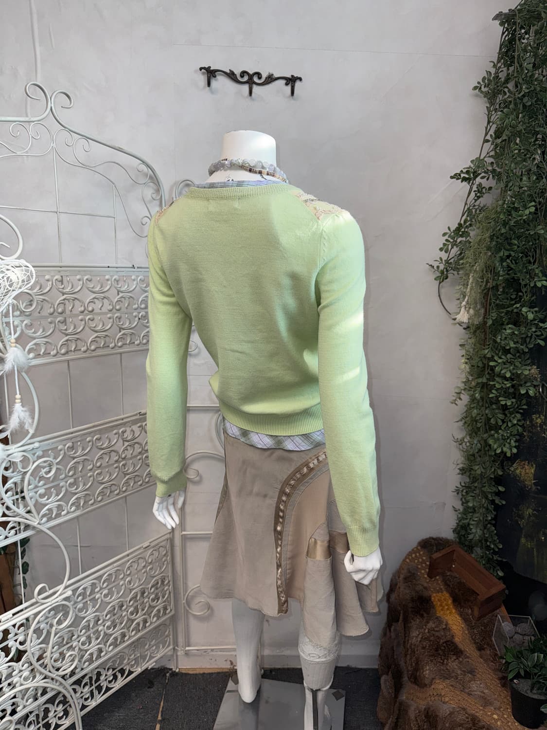 Keith pistachio beads 캐시미어/앙고라/울 가디건 상품이미지3