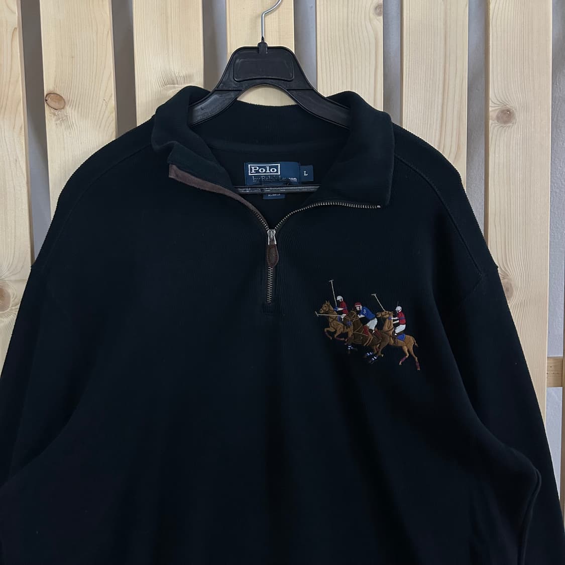 (L) 폴로 랄프로렌 포니 반집업 코튼 니트 상품이미지4