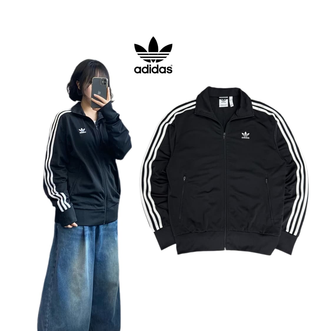 아디다스 신형 파이어버드 트랙탑 져지 블랙 상품이미지1
