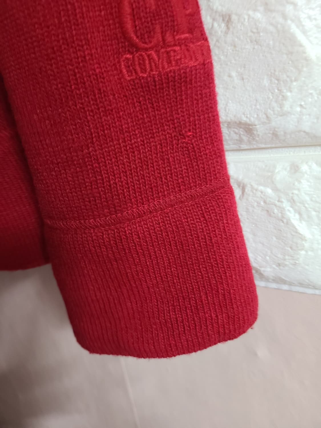 (수#)CP컴퍼니 고글 레드 니트 후드집업 상품이미지4