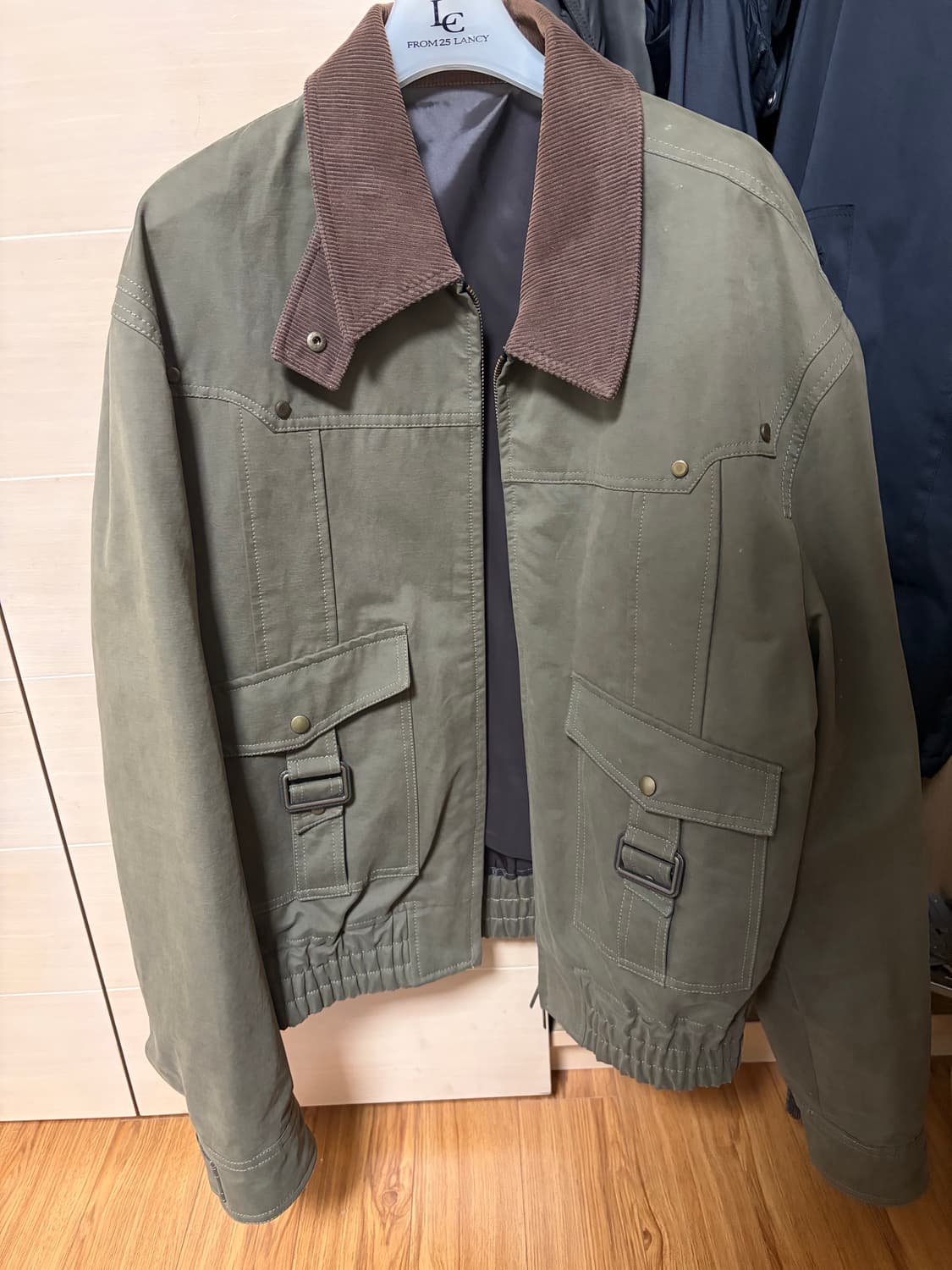 엘무드 헌팅 블루종 자켓 카키 48 상품이미지5