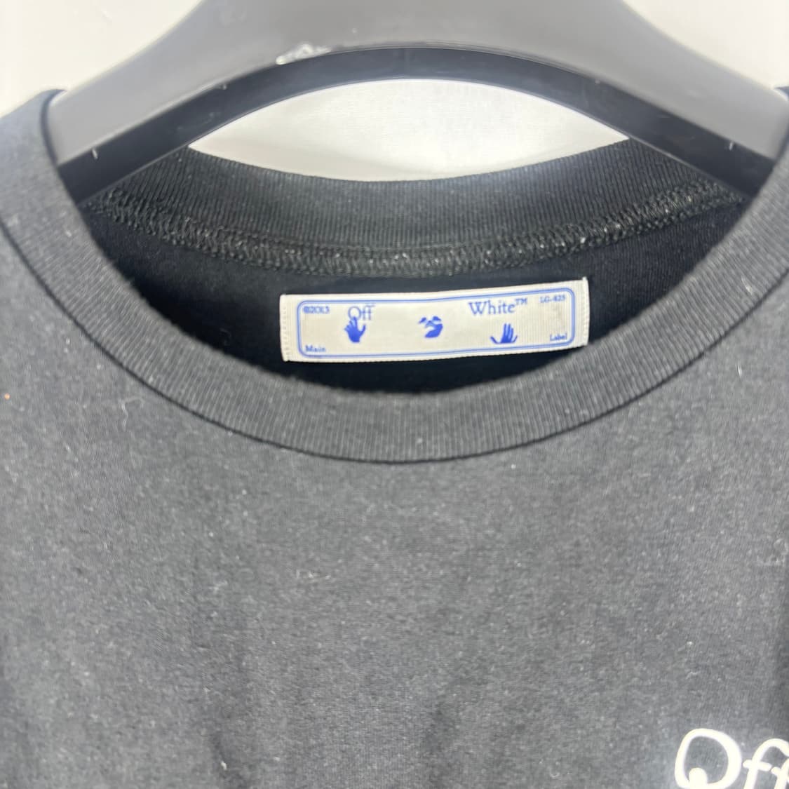 (정품/XL)오프화이트 파스칼 페인팅 블랙 긴팔 티셔츠 상품이미지6