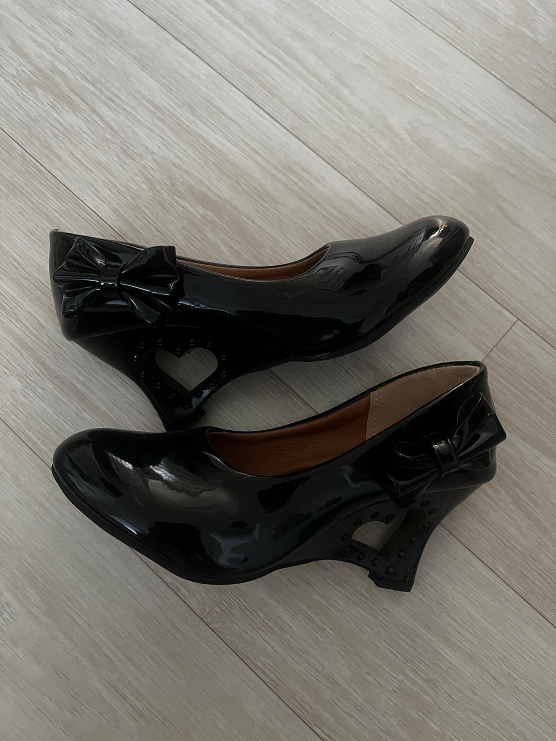 빈티지 하트 리본 구두 상품이미지1