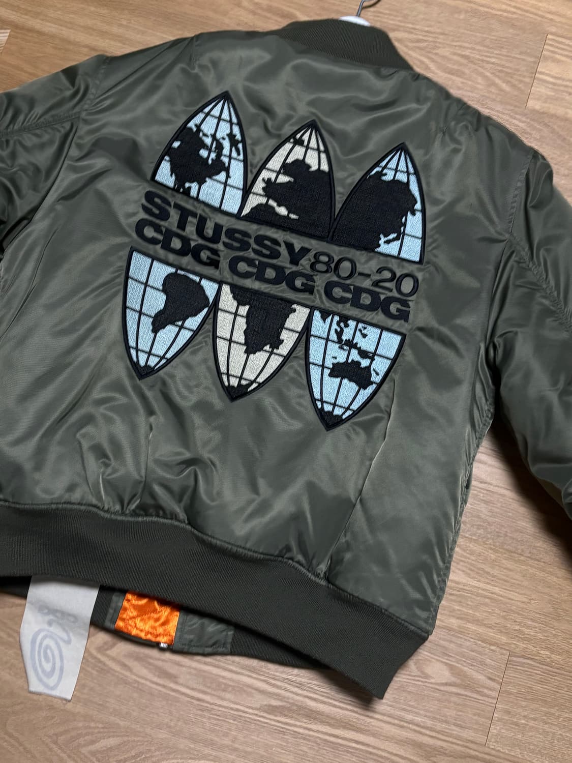 (택O,M) 스투시 꼼데가르송 cdg 마원 자켓 올리브 ma-1 상품이미지2