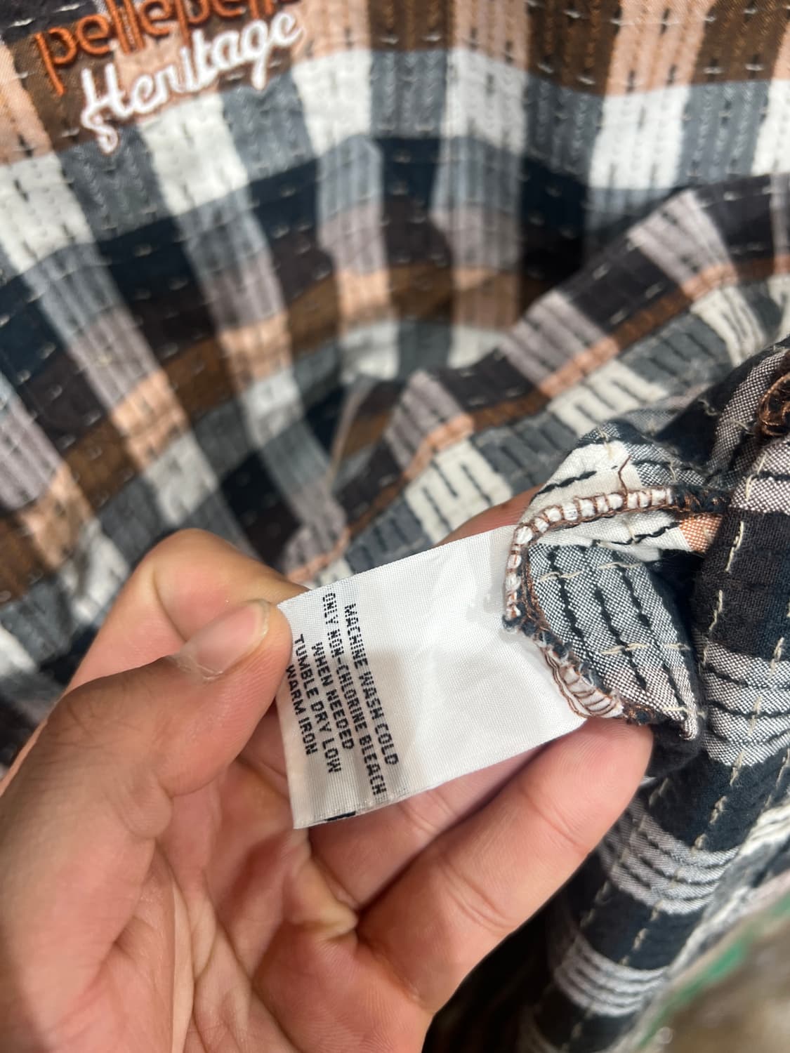 Pelle pelle 펠레펠레 체크 오버핏 반팔 셔츠 상품이미지5