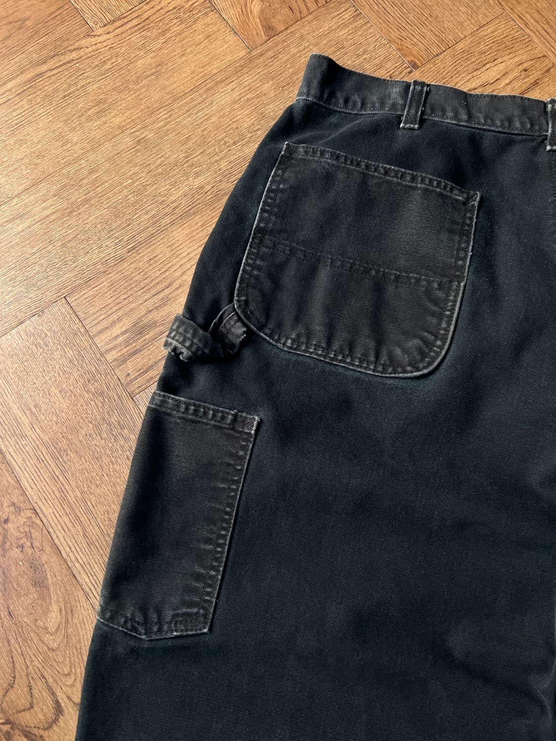 [36]칼하트 USA 블랙 싱글니 캔버스 워크팬츠 상품이미지8