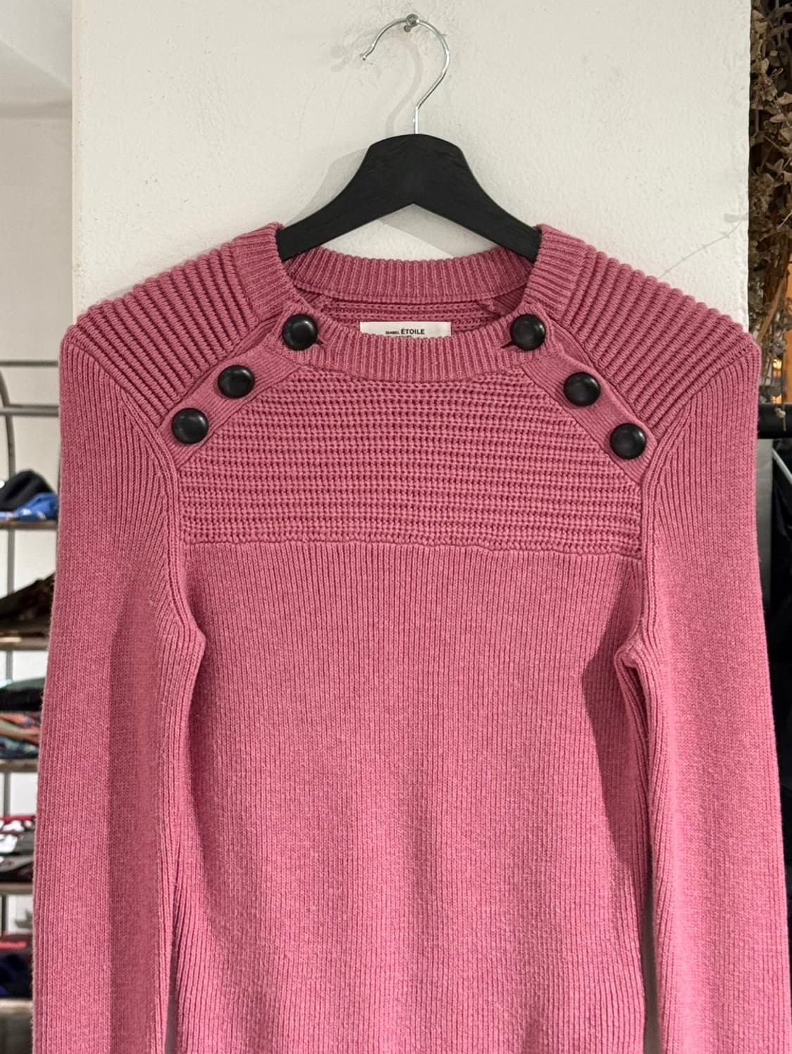 이자벨 마랑 에뚜왈 핑크 코일레 버튼 니트 스웨터 상품이미지4