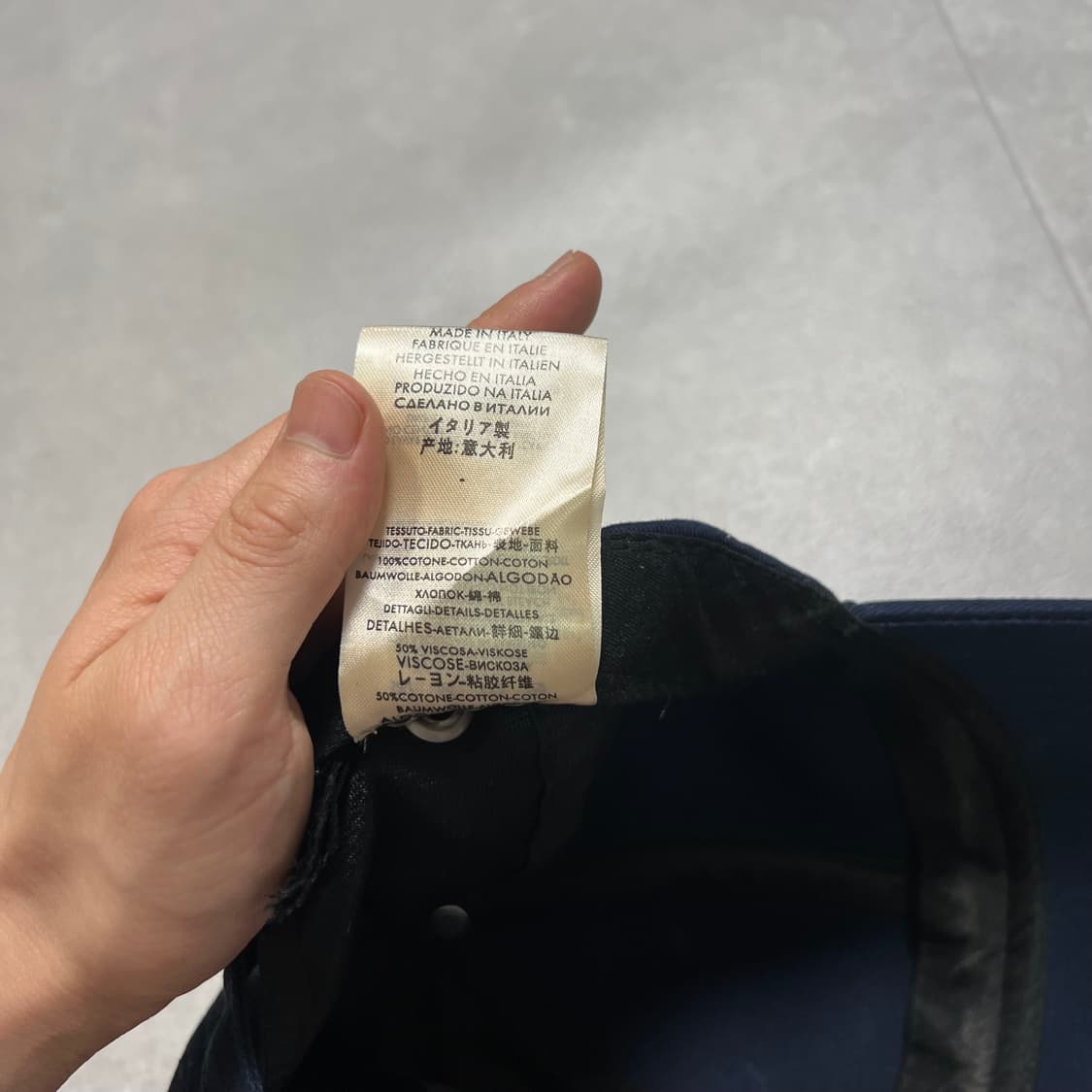 발렌시아가 맛 웨이브 로고 네이비 볼캡 상품이미지3