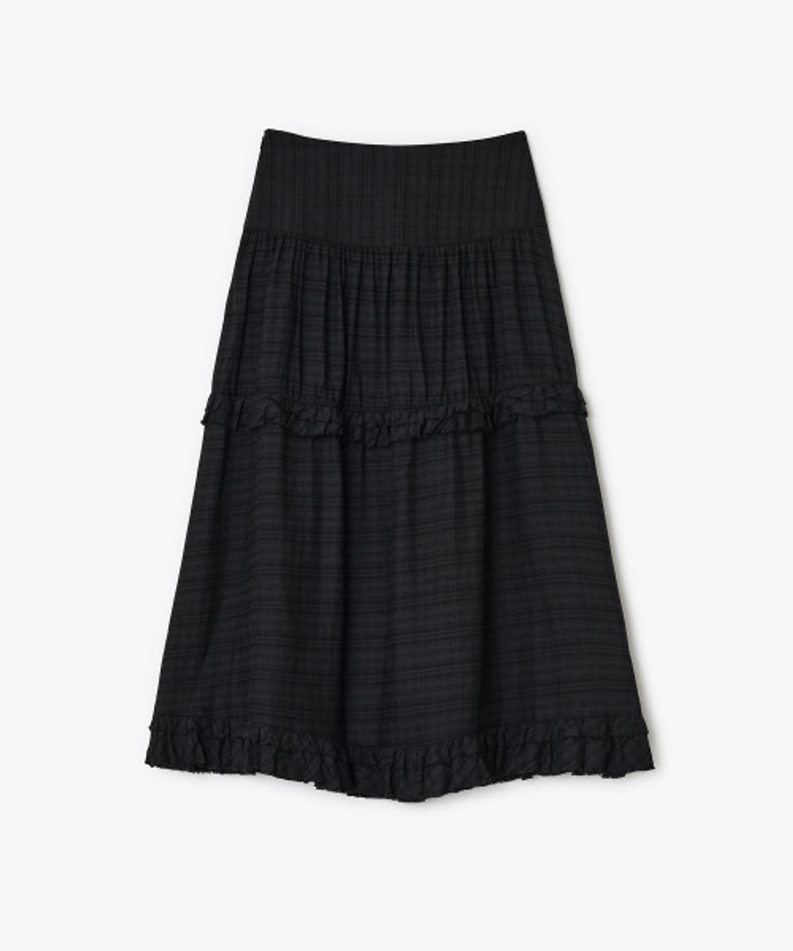 Frill maxi skirt Black size 2 상품이미지1