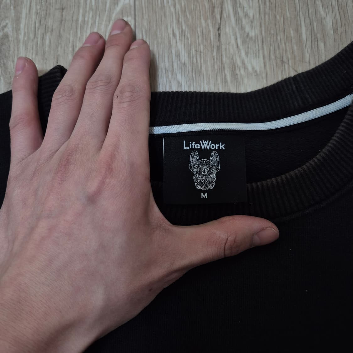 라이프워크 빅나염로고 코튼 오버핏 맨투맨 M(95) 상품이미지6