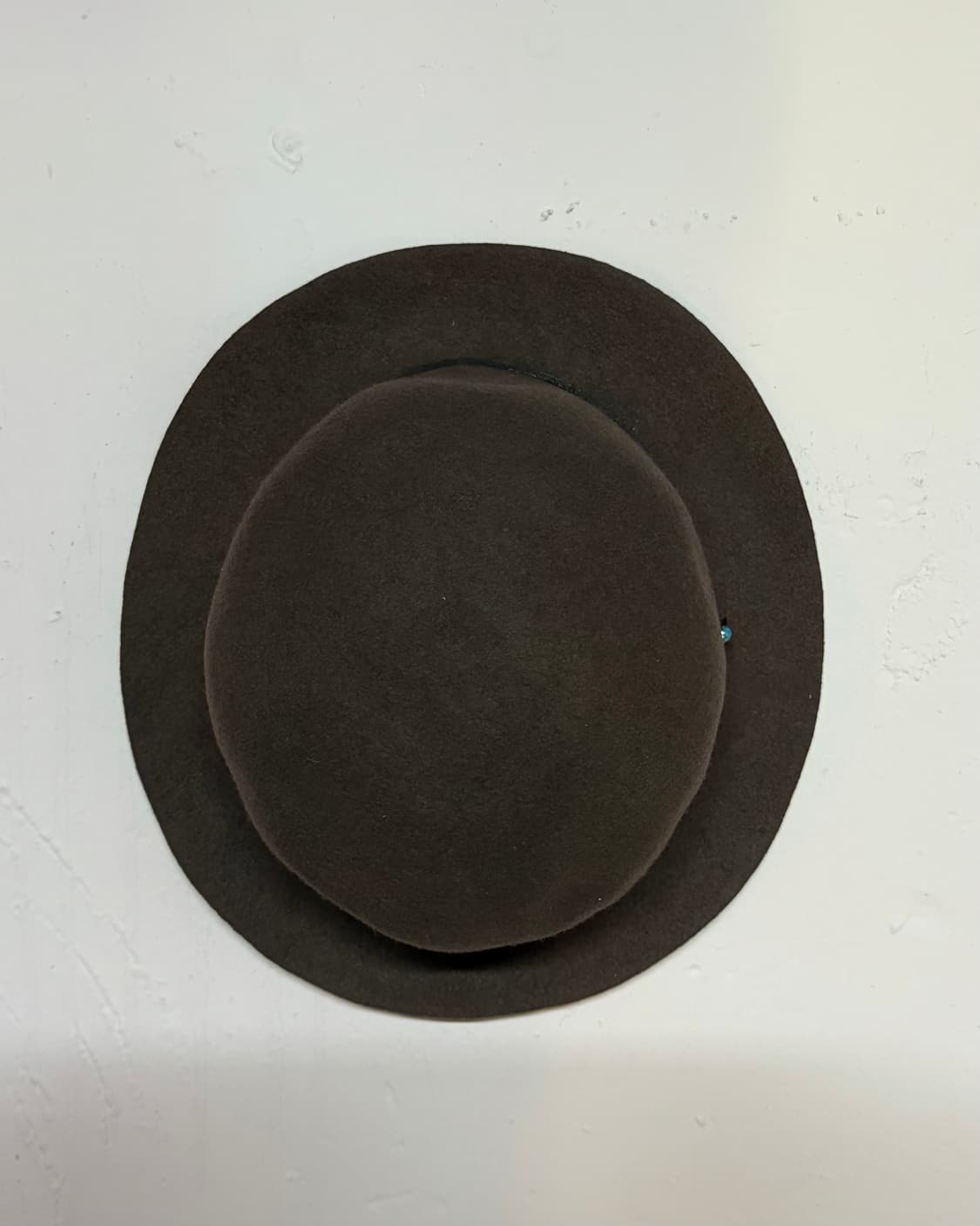 CA4LA 터키석 & 스탬핑 레더 밴드 울 펠트 페도라 OS 상품이미지1