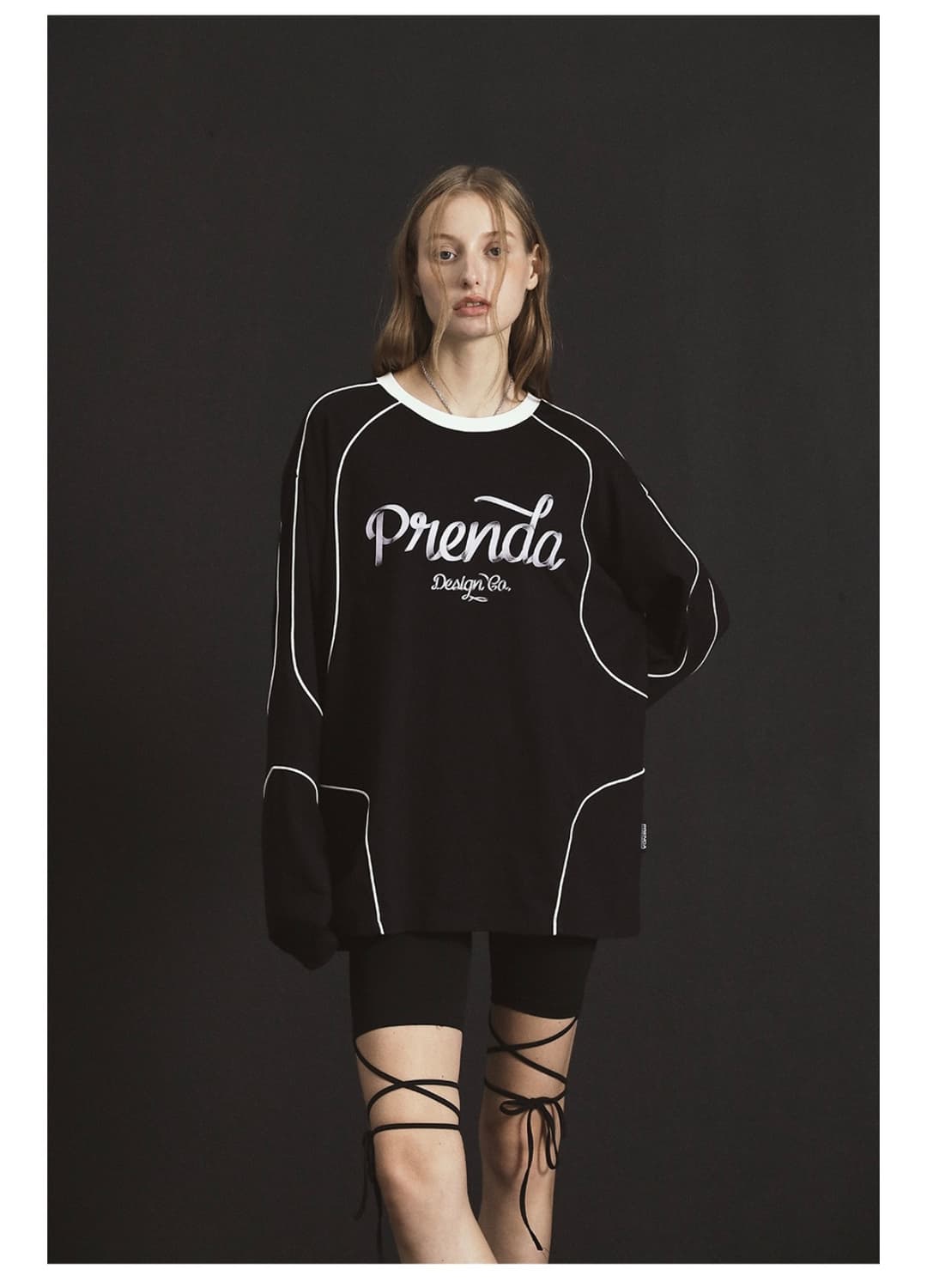 [프렌다] 오버핏 롱슬리브 블랙 상품이미지4