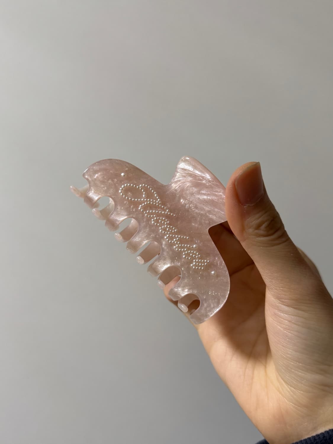 클리시어 집게핀 헤어핀 glow pearl hair claw pink 상품이미지2