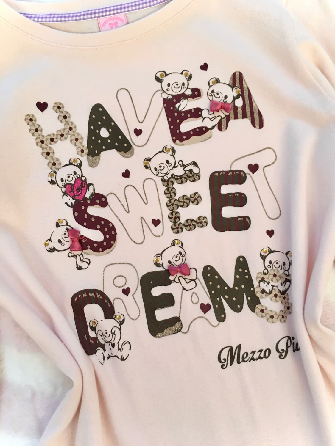 메조피아노 디저트쿠마 긴팔티셔츠 히메갸루 조지후쿠 핑크 헤이세이 상품이미지3