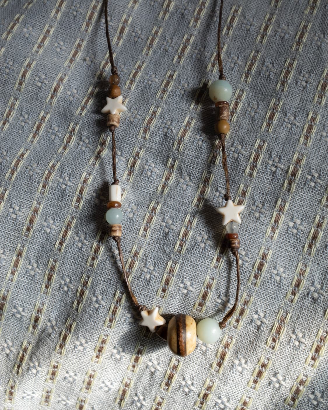 wood star-donut necklace 우드 스타 도넛 목걸이 상품이미지5