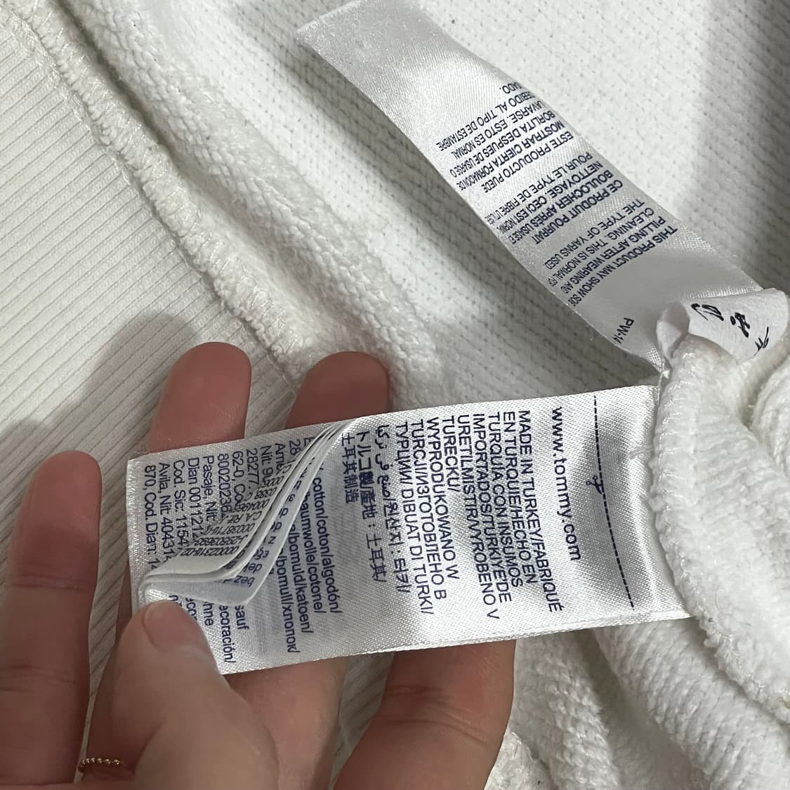 타미진스 스펠로고 화이트 후드티셔츠 남성L  상품이미지8