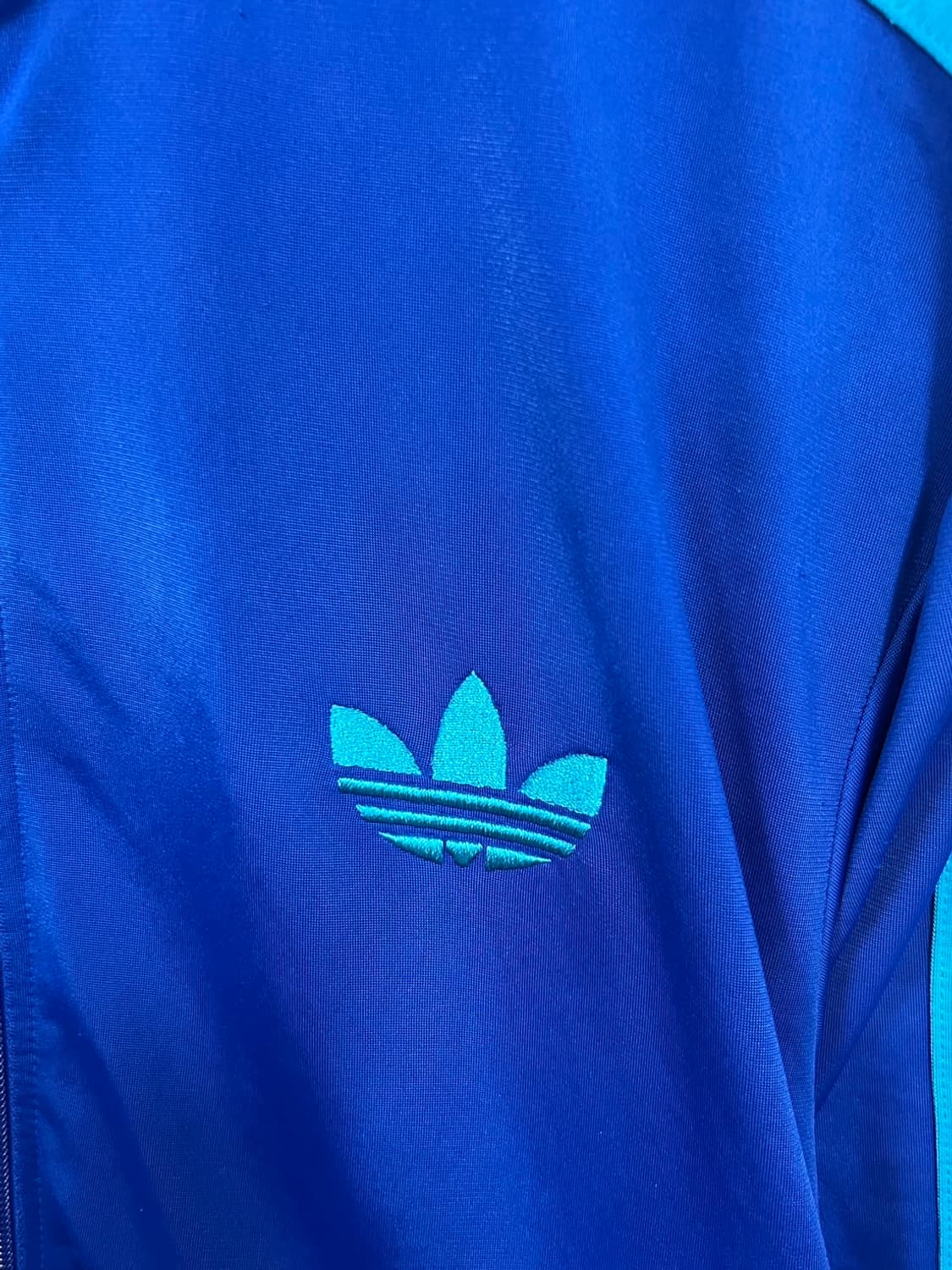 아디다스 구형 트레포일 파이어버드 파랑 트랙 져지 상품이미지3