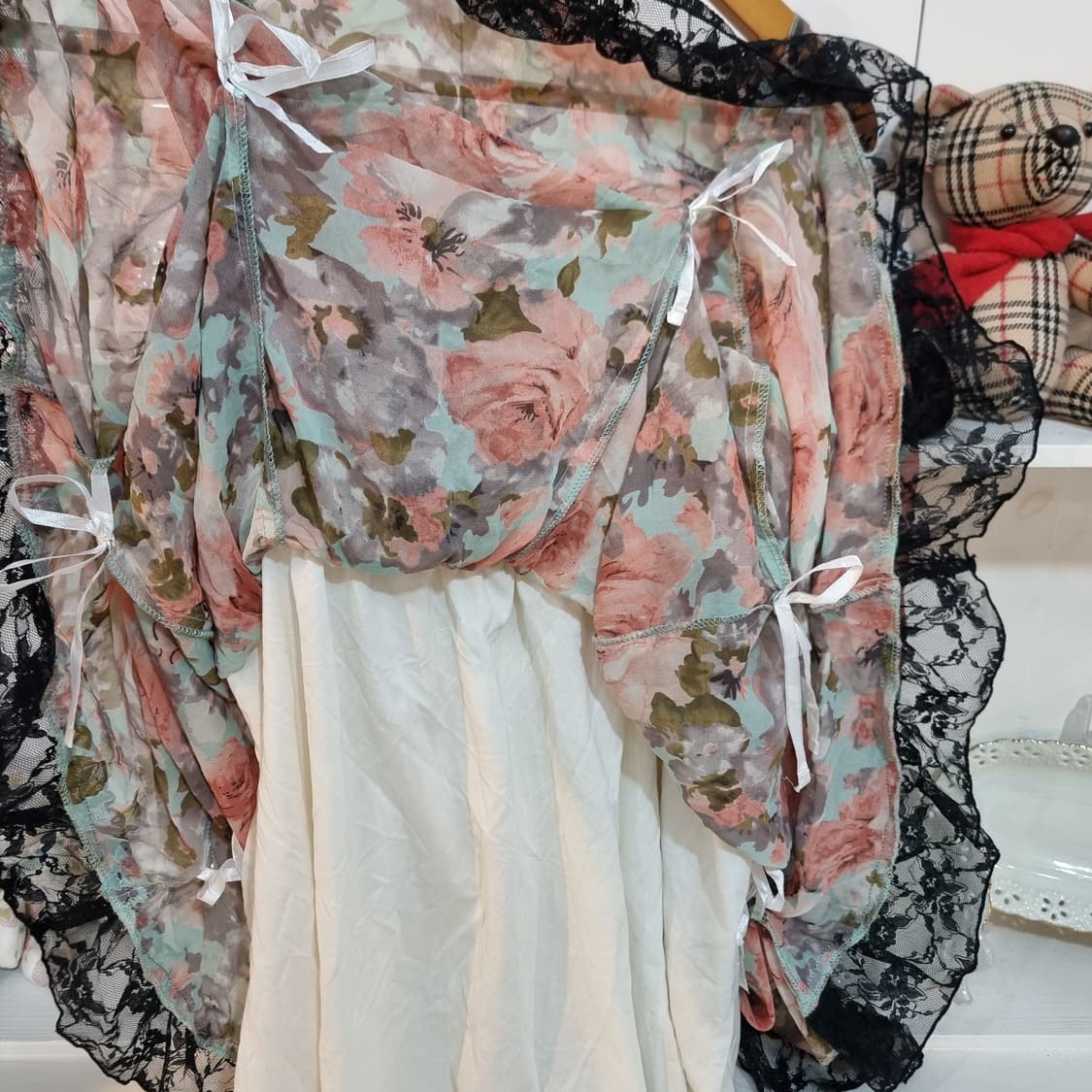 플라워 레이스 캐미솔 원피스 상품이미지4