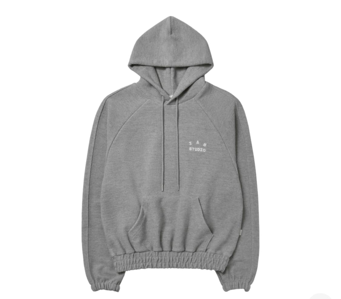 [XL]아이앱 스튜디오 헤링본 후드 그레이 화이트 상품이미지1