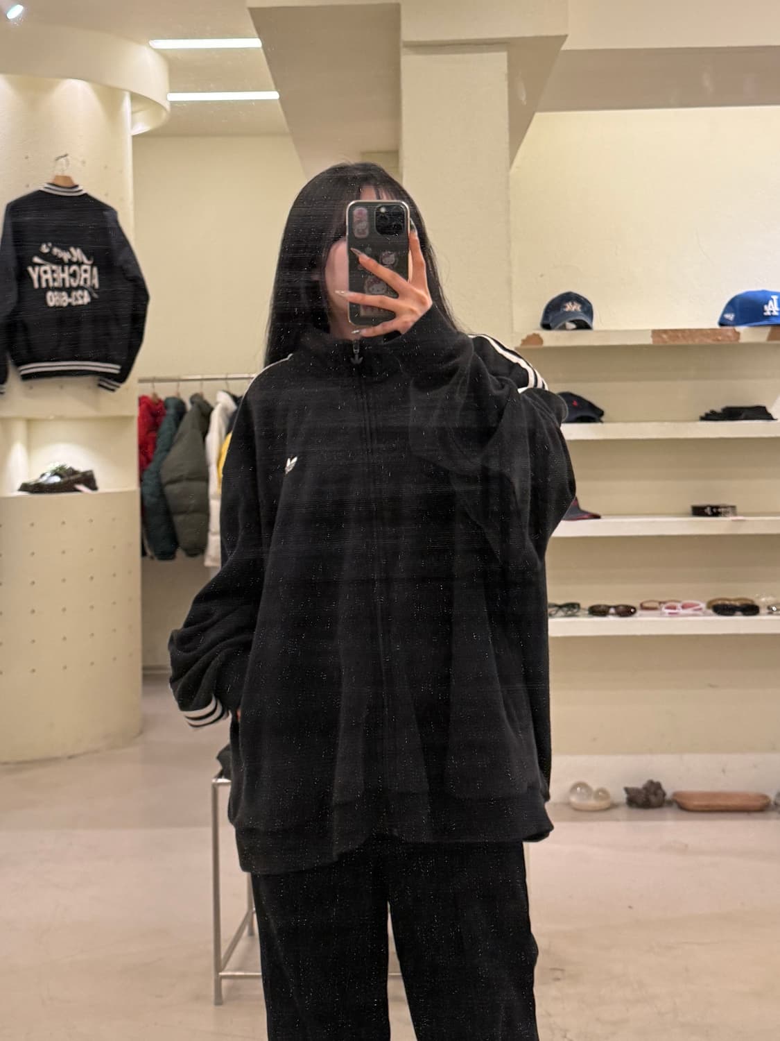 아디다스 부클 박시핏 블랙 트랙 자켓 U924 상품이미지1