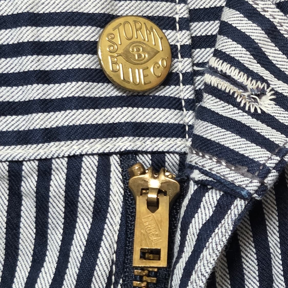 Pherrow's 페로우즈 32사이즈 히코리 스트라이프 메인트 워크 팬츠 상품이미지5