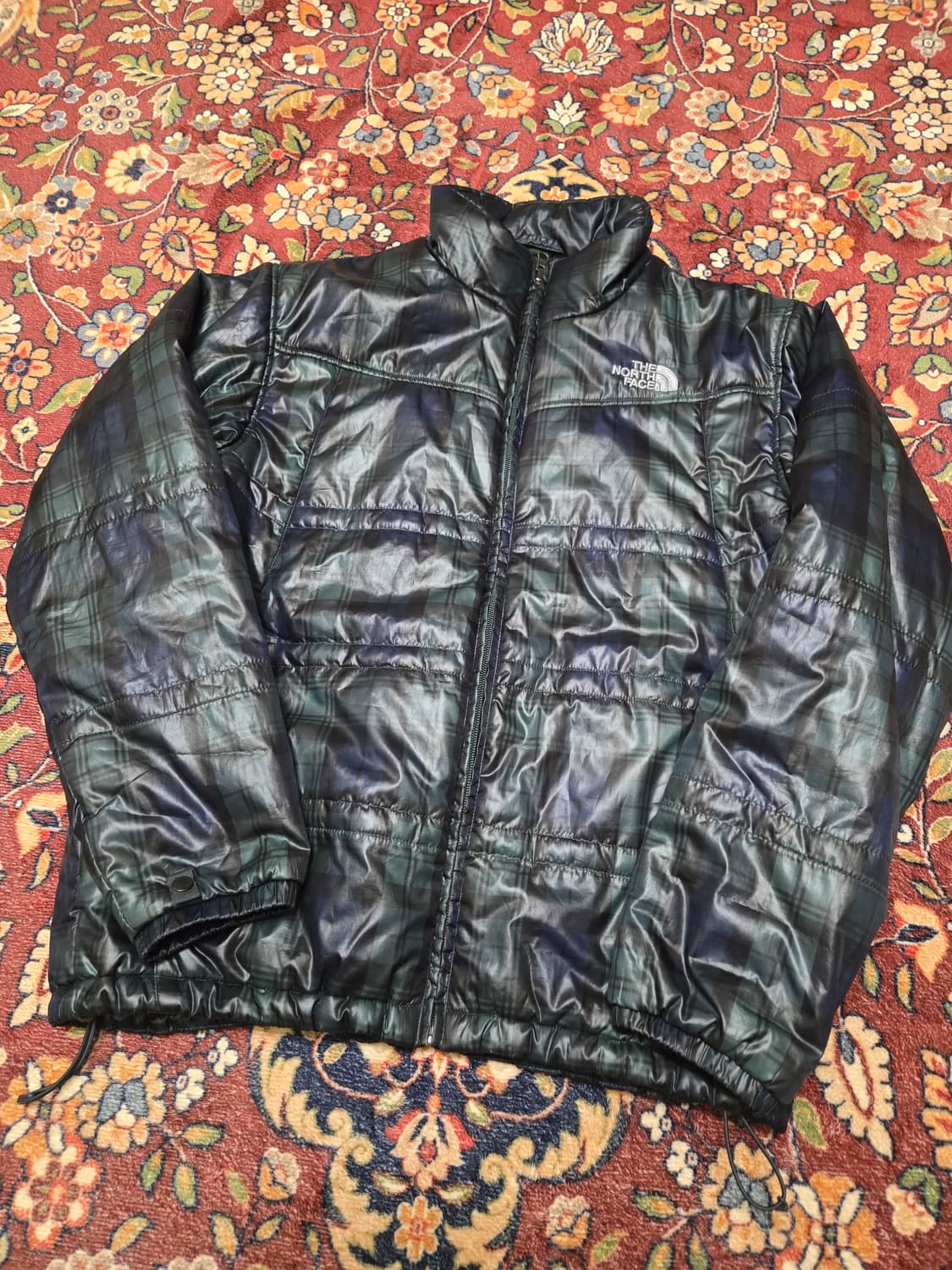 [L] 노스페이스 타탄 체크 엑셀로프트 경량 패딩 상품이미지2