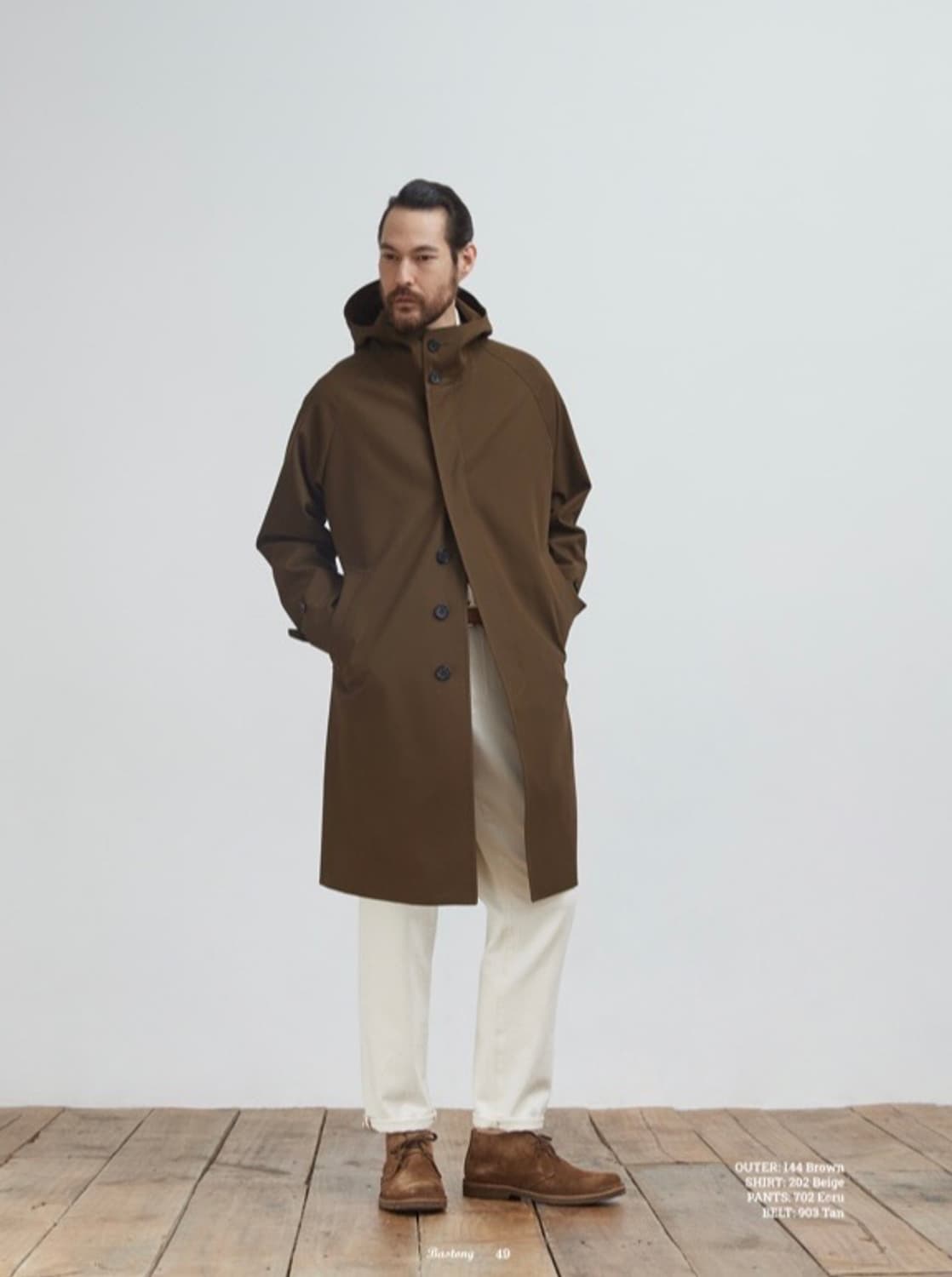 바스통 144 레인코트 Brown 상품이미지2