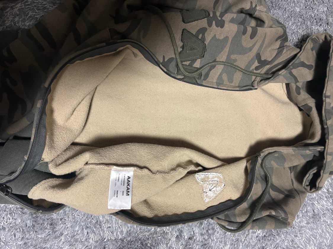 아캄 카모 후드집업  contrast logo hoodie 상품이미지4