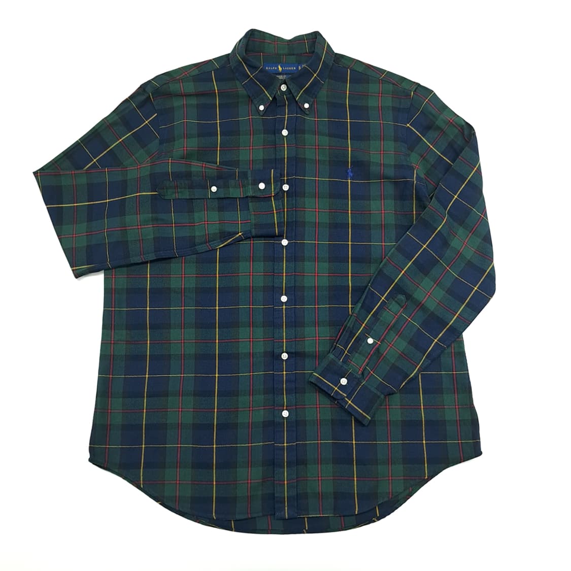CN883 XL 폴로 랄프로렌 클래식 블랙워치 타탄체크 플란넬 셔츠 남방 상품이미지2