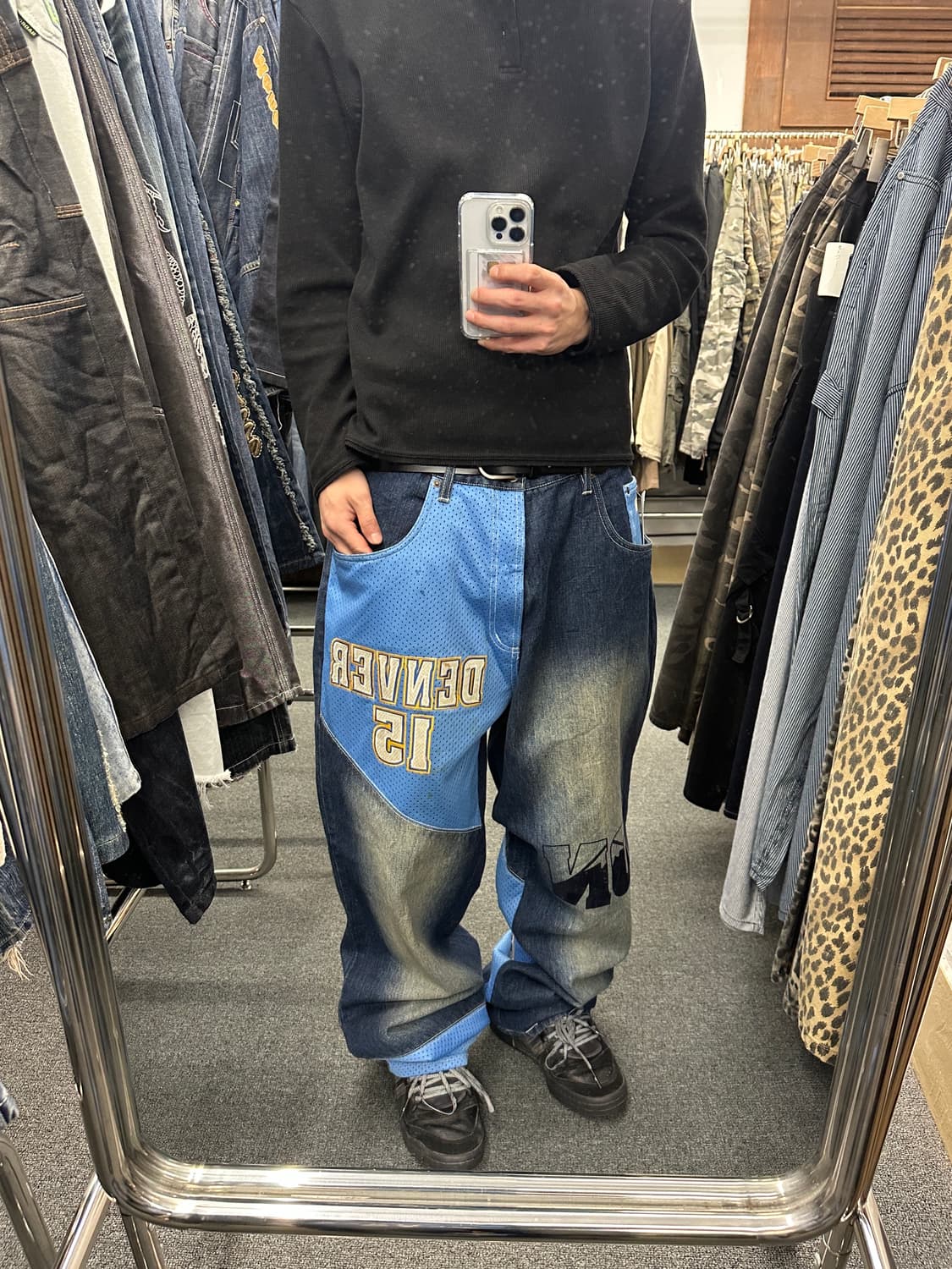 38) UNK NBA 덴버 와이드 힙합 데님팬츠 빅사이즈 상품이미지1