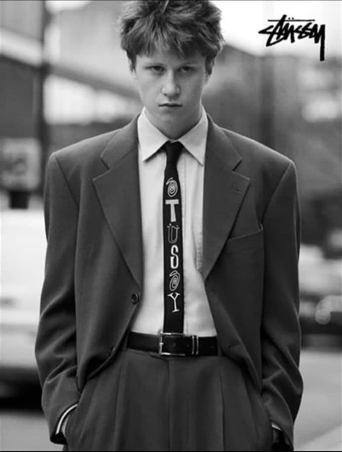 스투시 랜섬 자카드 타이 블랙 상품이미지1