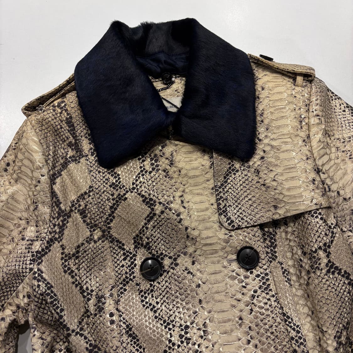 [S] 바나나리퍼블릭 올리비아 팔레르모 파이톤 패턴 트렌치 코트 C719 상품이미지3